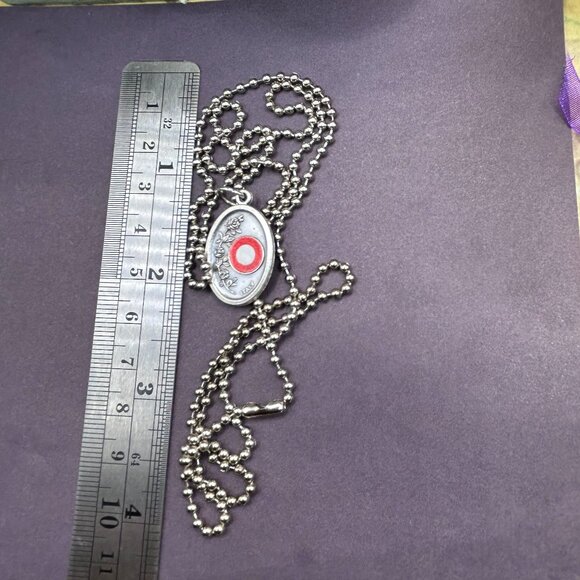 Saint St Philomena Italy Religious Medal Necklace with Cloth Relic - Picture 8 of 12